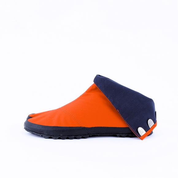 Left side of orange Tabi Shoes " U-ten "