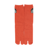Front view of long orange Tabi Socks 