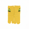 Front view of long yellow kids' Tabi Socks 