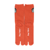 Back view of long orange Tabi Socks 