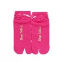 Back view of short pink Tabi Socks " Kamakura Daibutsu "