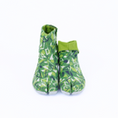 Front view of green Tabi Shoes " DISCO "