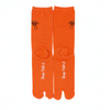 Back view of long orange Tabi Socks 