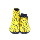 Front view of yellow Tabi Shoes " ◯△▢ (MARU SANKAKU SHIKAKU) "