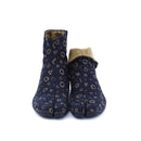 Front view of black Tabi Shoes " ◯△▢ (MARU SANKAKU SHIKAKU) "