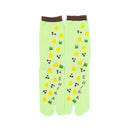 Front view of long green Tabi Socks " Shika-no Ashiato "