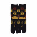 Back view of long black Tabi Socks " Nara Daibutsu "