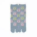 Front view of long dull blue Tabi Socks " Nara Daibutsu "