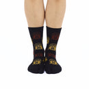 Person wearing long black Tabi Socks " Nara Daibutsu ", right side view