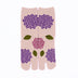 Front view of long pink Tabi Socks " Ajisai "