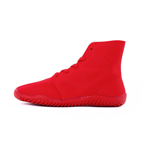 Left side of red Tabi Shoes "SPORTS JOG Ⅱ"