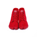 Front view of red Tabi Shoes "SPORTS JOG Ⅱ"