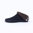 Left side of black Tabi Shoes " U-ten x FLEECE "