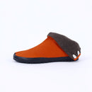 Left side of orange Tabi Shoes " U-ten x FLEECE "
