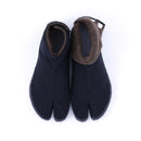 Top view of black Tabi Shoes " U-ten x FLEECE "