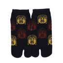Front view of short black Tabi Socks " Nara Daibutsu "