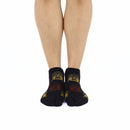 Person wearing long black Tabi Socks " Nara Daibutsu ", front view