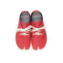 Top view of red Tabi Shoes " YUI "