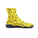 Right side of yellow Tabi Shoes " ◯△▢ (MARU SANKAKU SHIKAKU) "