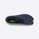 Top view of zebra navy Tabi Shoes " hitoe+ "with laces