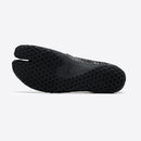 Outsole view of zebra white Tabi Shoes " hitoe+ "