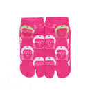 Front view of short pink Tabi Socks " Kamakura Daibutsu "