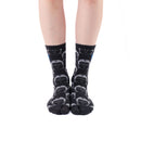 Person wearing short black Tabi Socks " Kamakura Daibutsu ", front view