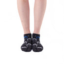 Person wearing short black Tabi Socks " Kamakura Daibutsu ", front view