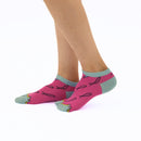 Person wearing short pink Tabi Socks " Shirasu2", right side view