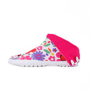 Left side of pink Tabi Shoes " SUN GARDEN "