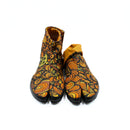 Front view of orange Tabi Shoes " UROKO "