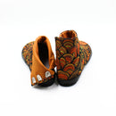 Back view of orange Tabi Shoes " UROKO "