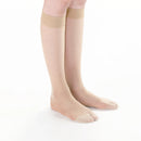 Person wearing Tabi-style stockings " ＆TABI ", right side view