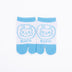 Front view of short blue Tabi Socks " Roku "– children's size