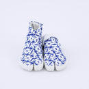 Front view of blue Tabi Shoes " TIGRE "