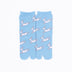Front view of long blue Tabi Socks " Shika Origami "– children's size