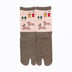 Front view of long green Tabi Socks " Nara-e "