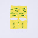 Back view of long yellow Tabi Socks " Mikasayama "– children's size