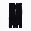 Front view of long black Tabi Socks "TABI-JI"