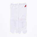 Front view of long white Tabi Socks "TABI-JI"