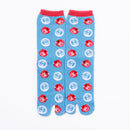 Front view of long light blue Tabi Socks " Tai "