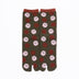 Front view of long dark green Tabi Socks " Fukuro "