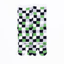 Front view of long black Tabi Socks " Chigiri-e "