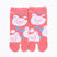 Front view of short orange Tabi Socks " Hato"