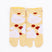 Front view of short yellow Tabi Socks " Hato"