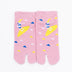Front view of short pink Tabi Socks " Surfer"