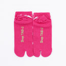 Back view of short pink Tabi Socks " Kamakura Daibutsu "