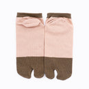 Back view of short green Tabi Socks " Nara-e "