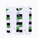 Back view of short black Tabi Socks " Chigiri-e "
