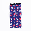 Front view of long navy Tabi Socks " Tai "